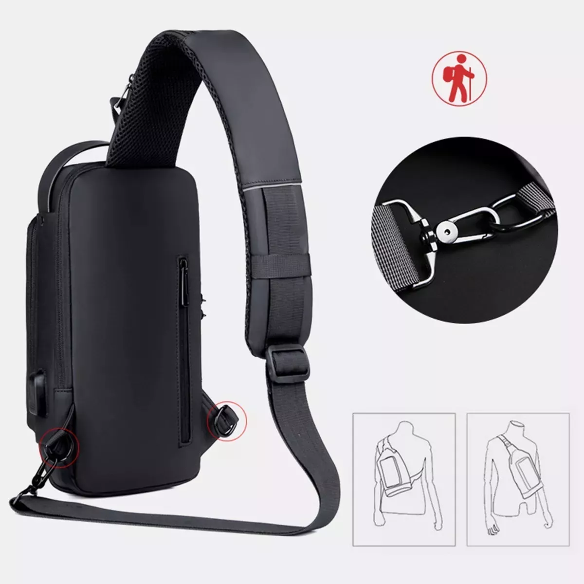 Miniatura 5 de MALETA ANTIRROBO CANGURO MOCHILA, BOLSO